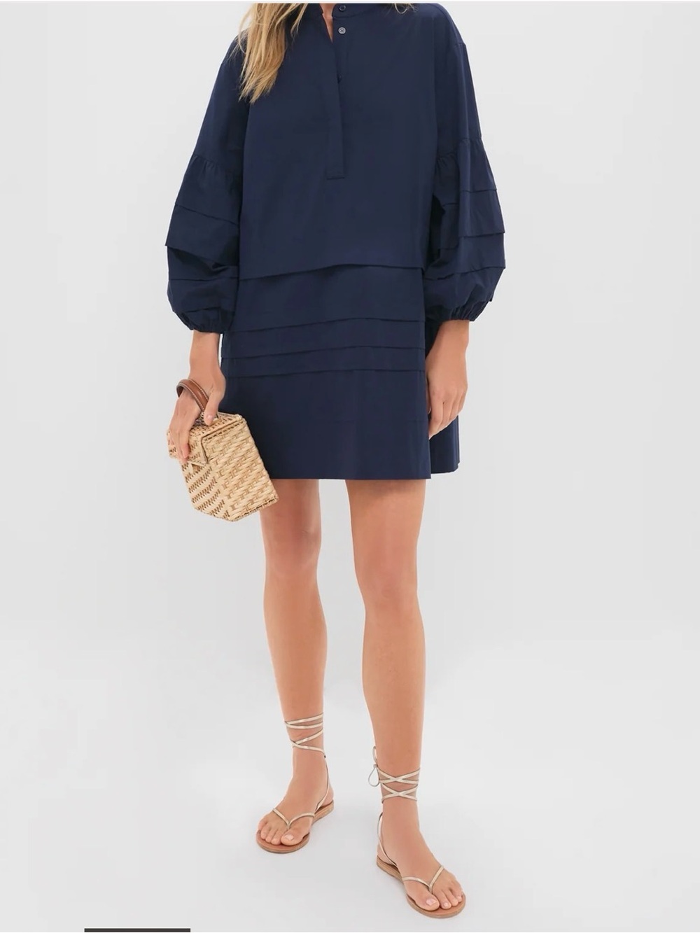 Tuckernuck Pomander Place Chelsea Dress Puff Long Sleeve - Picture 7 of 9